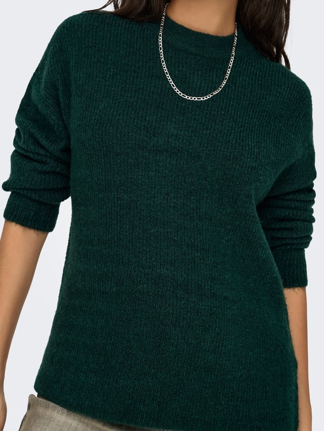 ONLY Strickpullover »ONLCAMILLA O-NECK L/S PULLOVER KNT« Materialmix, regular fit