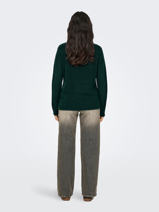 ONLY Strickpullover »ONLCAMILLA O-NECK L/S PULLOVER KNT« Materialmix, regular fit