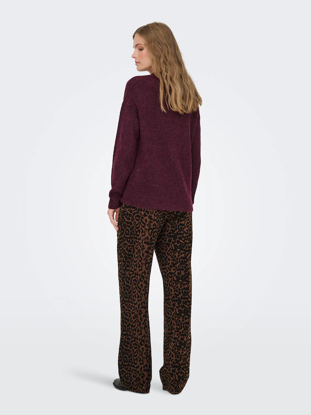 ONLY Strickpullover »ONLCAMILLA O-NECK L/S PULLOVER KNT« Materialmix, regular fit