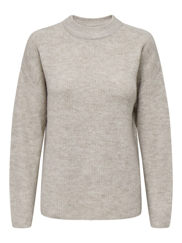 ONLY Strickpullover »ONLCAMILLA O-NECK L/S PULLOVER KNT« Materialmix, regular fit
