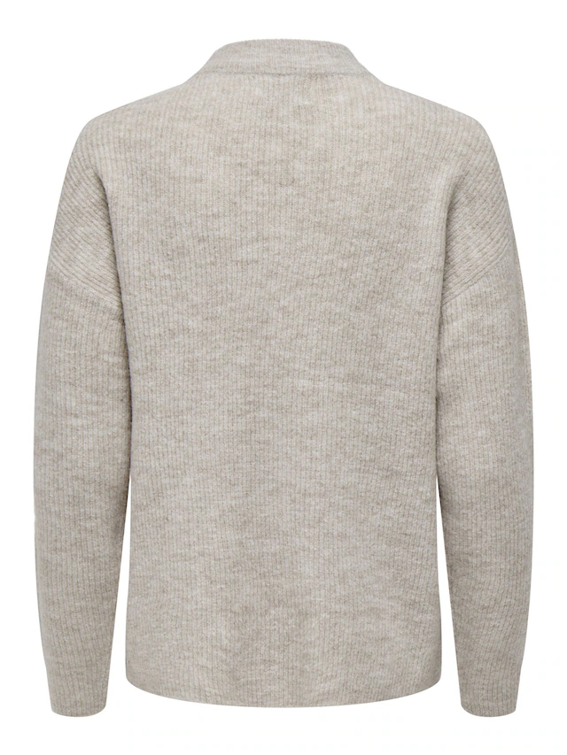 ONLY Strickpullover »ONLCAMILLA O-NECK L/S PULLOVER KNT« Materialmix, regular fit