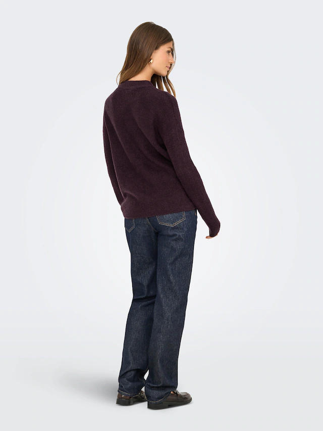 ONLY Strickpullover »ONLCAMILLA O-NECK L/S PULLOVER KNT« Materialmix, regular fit