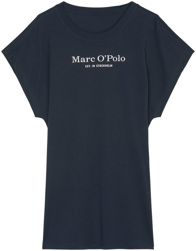 Marc O'Polo Nachthemd »Mix & Match Cotton-Woven« Ohne Taschen mit überschnittenen Schultern und Brandlogo auf der Brust