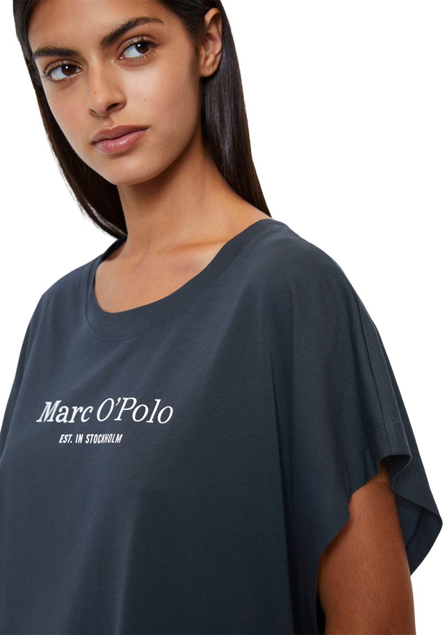 Marc O'Polo Nachthemd »Mix & Match Cotton-Woven« Ohne Taschen mit überschnittenen Schultern und Brandlogo auf der Brust