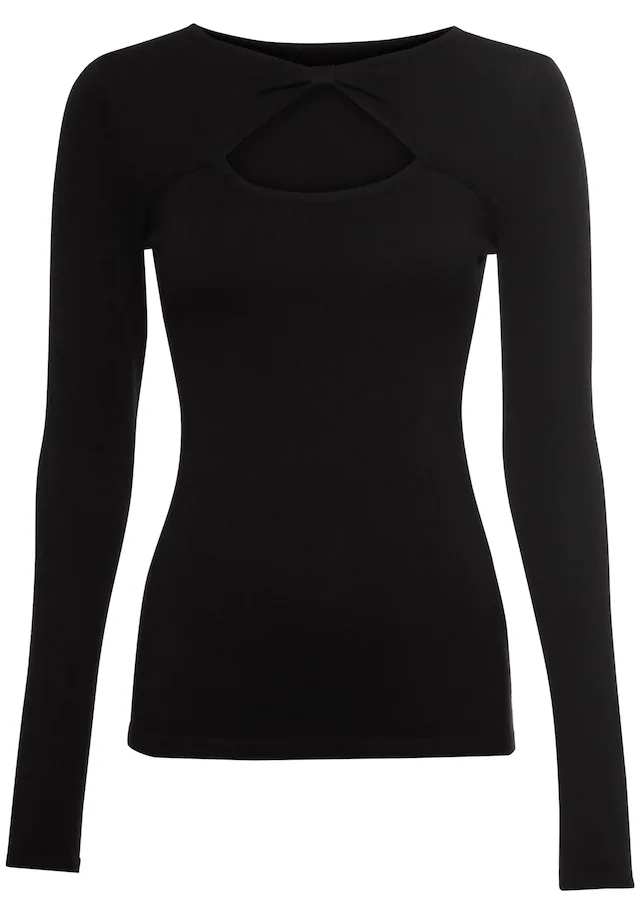 Melrose Strickpullover »aus leichtem Feinstrick« mit Cut-Out und süßem Knotendetail