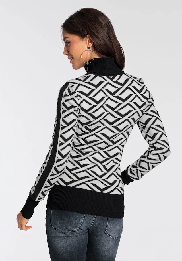 Melrose Rollkragenpullover mit Jacquard-Muster