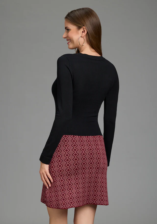 Melrose Strickkleid für Partys, figurbetont mit trendy Jacquard Muster