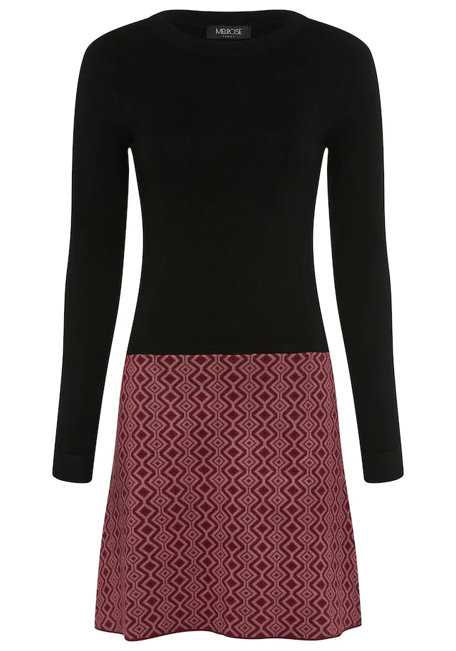 Melrose Strickkleid für Partys, figurbetont mit trendy Jacquard Muster