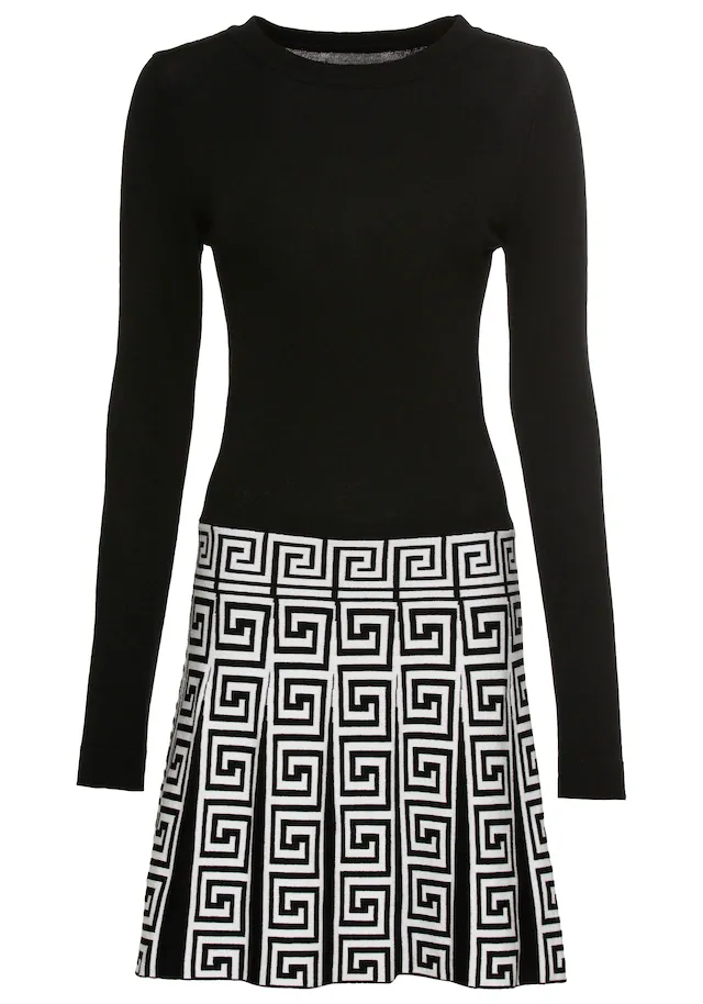 Melrose Strickkleid für Partys, figurbetont mit trendy Jacquard Muster