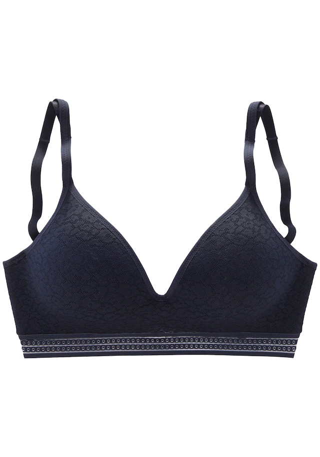 LASCANA Bralette-BH », BH ohne Bügel, Push-up-BH, Freya« in Leo-Optik, bequemer BH, große Größen, Dessous