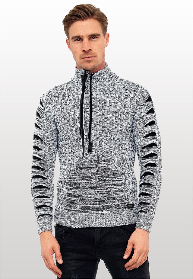 Rusty Neal Strickpullover mit stylischem Ausschnitt