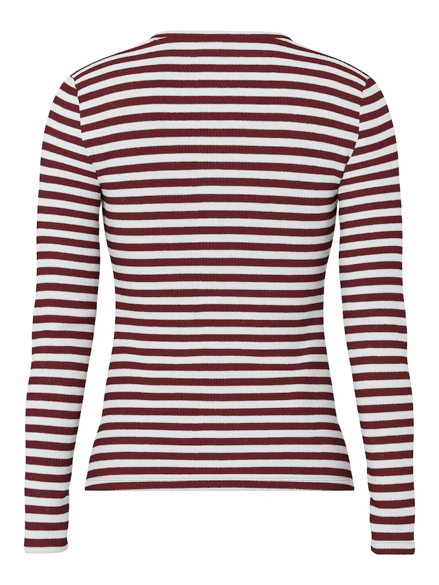 pieces Langarmshirt »PCRUKA LS TOP NOOS BC« Baumwollmischung, slim fit