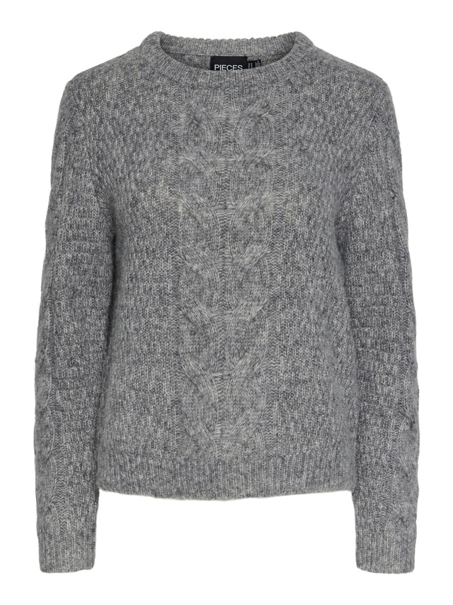 pieces Strickpullover »PCNINA LS O-NECK KNIT NOOS BC«