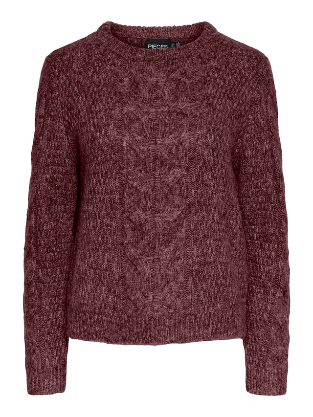 pieces Strickpullover »PCNINA LS O-NECK KNIT NOOS BC«