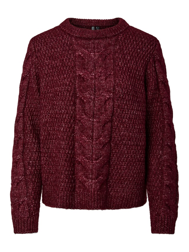pieces Strickpullover »PCNINA LS O-NECK KNIT NOOS BC«