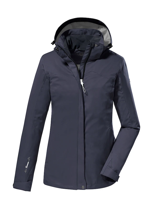 Killtec Funktionsjacke »KOS 133 KG WMN JCKT« wasserdichte Funktionsjacke in Kurzgröße: verkürzte Ärmel u Rumpf