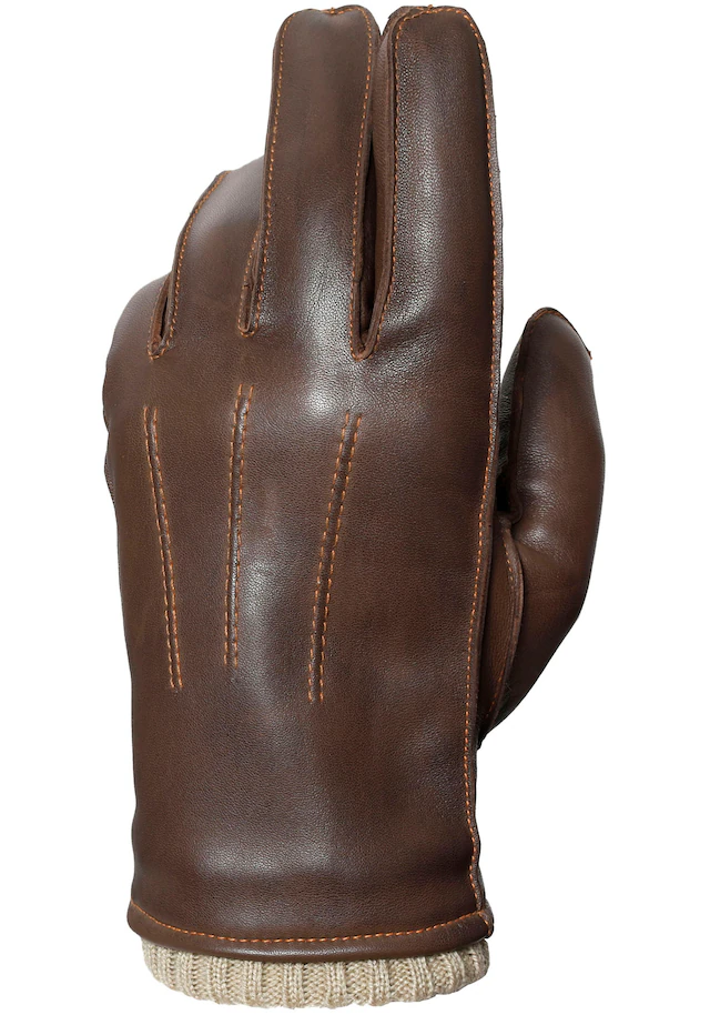 PEARLWOOD Lederhandschuhe »Wilson« Vintage Optik durch Waxfinish