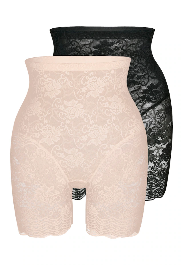 Sassa Shapingpants »Functional Lace« mit floraler Spitze, leicht formend, hohe Taille, langes Bein