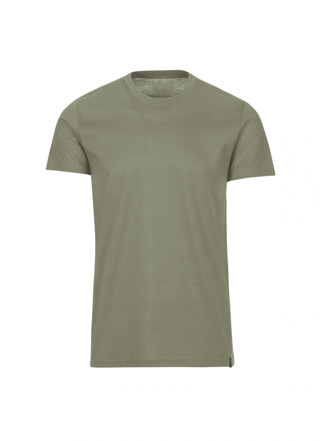Trigema T-Shirt »TRIGEMA Slim Fit T-Shirt aus DELUXE Baumwolle« 1