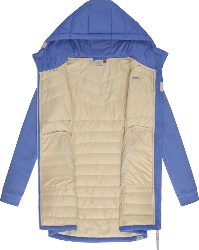 Ragwear Steppmantel »Lucinda Long II« Mantel aus modernem Materialmix mit Kapuze