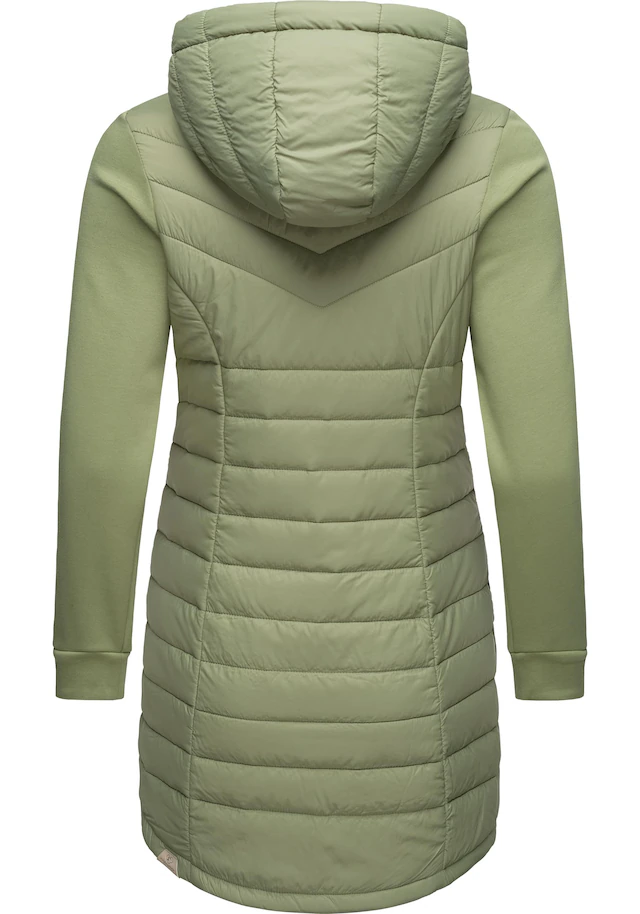 Ragwear Steppmantel »Lucinda Long II« Mantel aus modernem Materialmix mit Kapuze