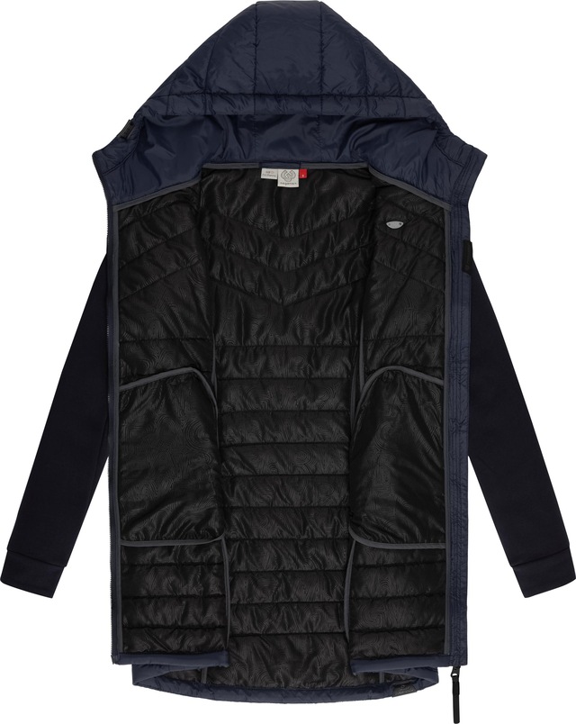 Ragwear Steppmantel »Lucinda Long II« Mantel aus modernem Materialmix mit Kapuze