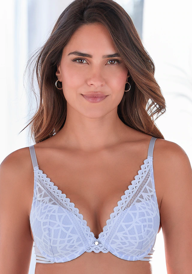 s.Oliver Push-up-BH »Milene« im edlen High-Apex Look mit graphischer Jacquardspitze, sexy Dessous