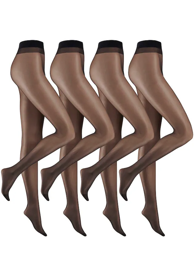 Camano Feinstrumpfhose »fine everyday« 20 DEN 4er Pack, mit leicht verstärkte, kaum sichtbare Fußspitze