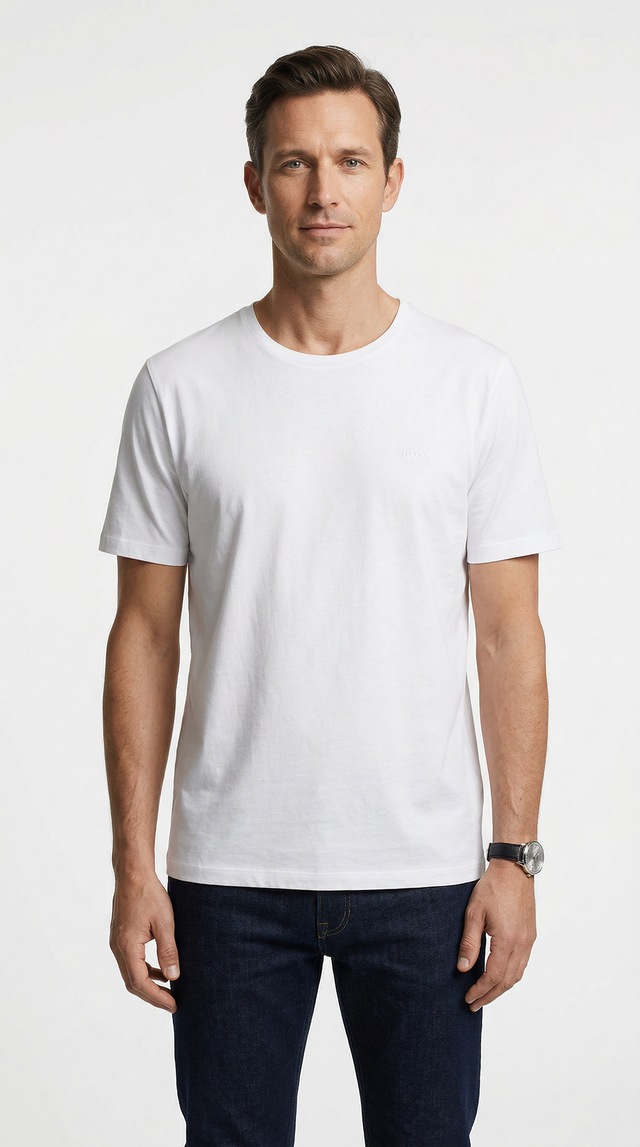 BOSS Rundhalsshirt »B-TShirtRN 2P Comfor« Packung, 2er-Pack, 2 Stk. mit tonalen Logo