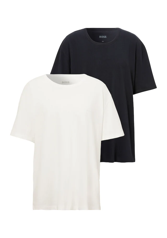 BOSS Rundhalsshirt »B-TShirtRN 2P Comfor« Packung, 2er-Pack, 2 Stk. mit tonalen Logo