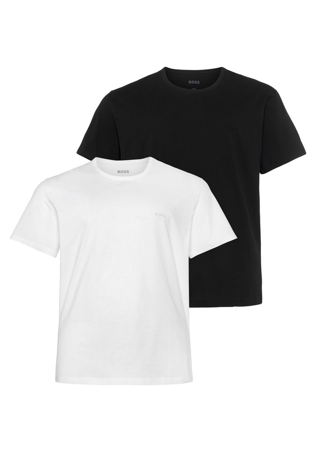 BOSS Rundhalsshirt »B-TShirtRN 2P Comfor« Packung, 2er-Pack, 2 Stk. mit tonalen Logo