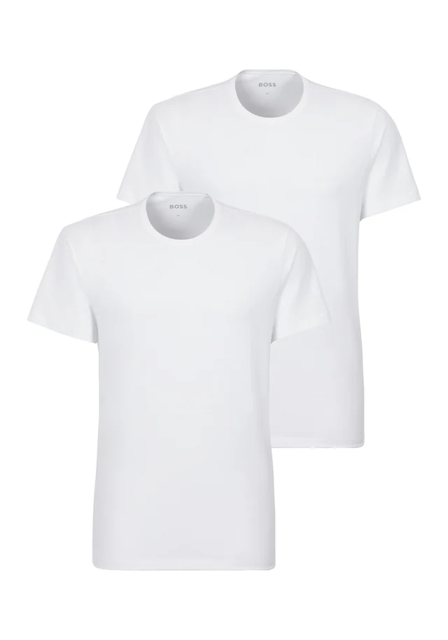 BOSS Rundhalsshirt »TShirtRN 2P Comfort« Packung, 2 Stk. mit Ton-in-Ton BOSS Logo-Schriftzug