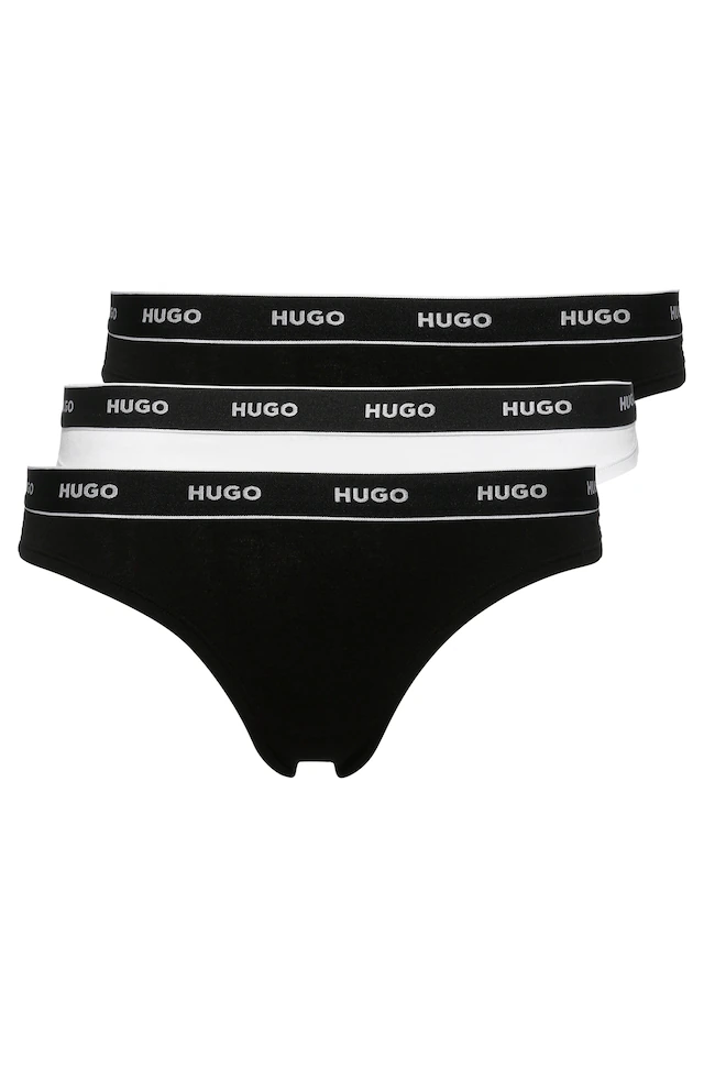 HUGO Underwear String »TRIPLET THONG STRIPE« 3 Stk. mit HUGO Logo-Elastikbund
