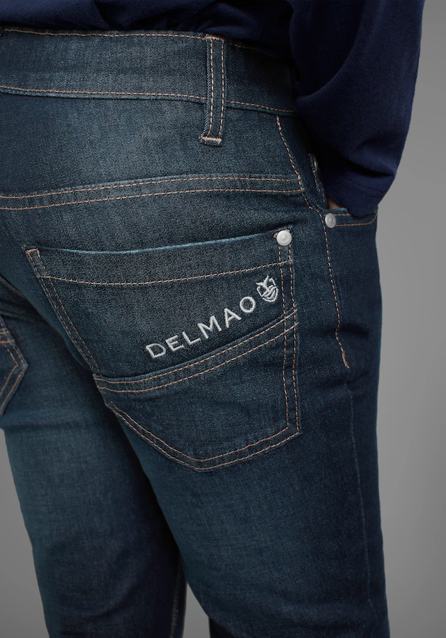 DELMAO Stretch-Jeans »Straight-fit Jeans für Jungen« elastisches Material, Used-Look-Waschung, niedrige Leibhöhe