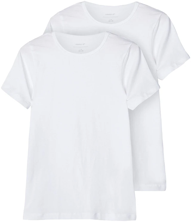 Name It T-Shirt »NKMT-SHIRT – T-Shirt im 2er-Pack mit Rundhals« 2er-Pack, 2 Stk. unifarben, casual, slim fit, Jersey, Rundhals