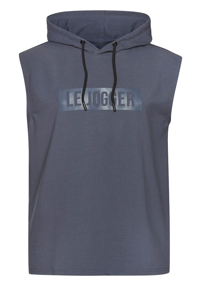 le jogger® Kapuzenpullover mit Druck und Kordelzug