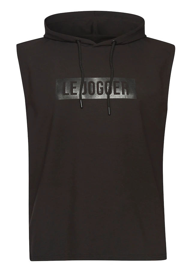 le jogger® Kapuzenpullover mit Druck und Kordelzug