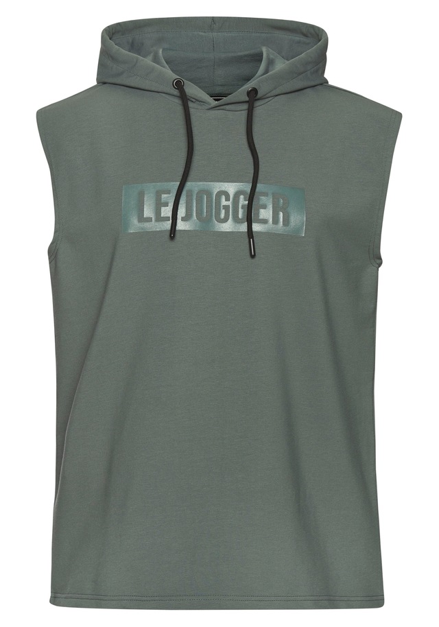 le jogger® Kapuzenpullover mit Druck und Kordelzug
