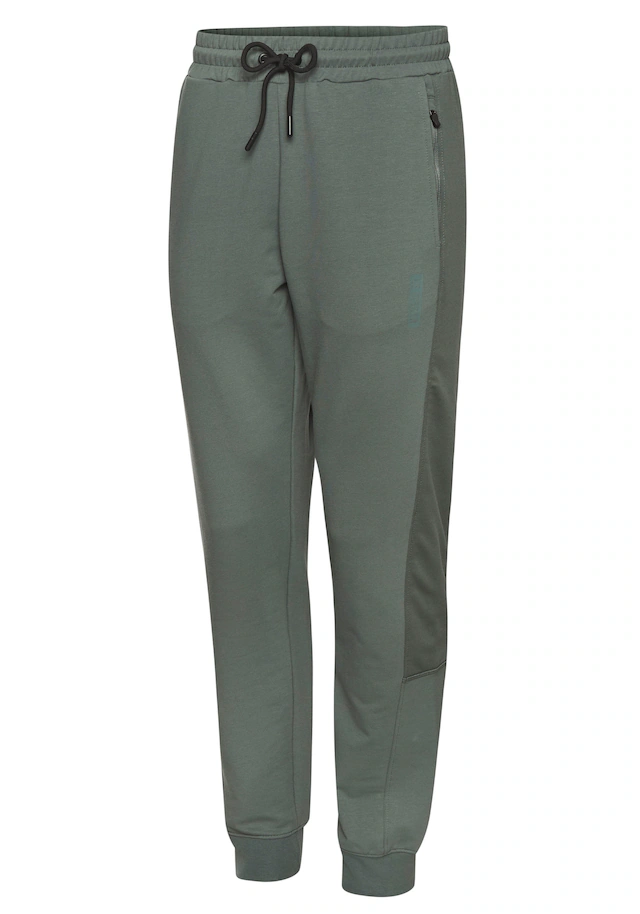 le jogger® Sweatpants mit farblichen Einsatz und Reißverschlusstaschen