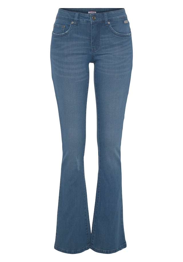 KangaROOS Bootcut-Jeans mit ausgestellter Beinform, aus Baumwolle und Elasthan