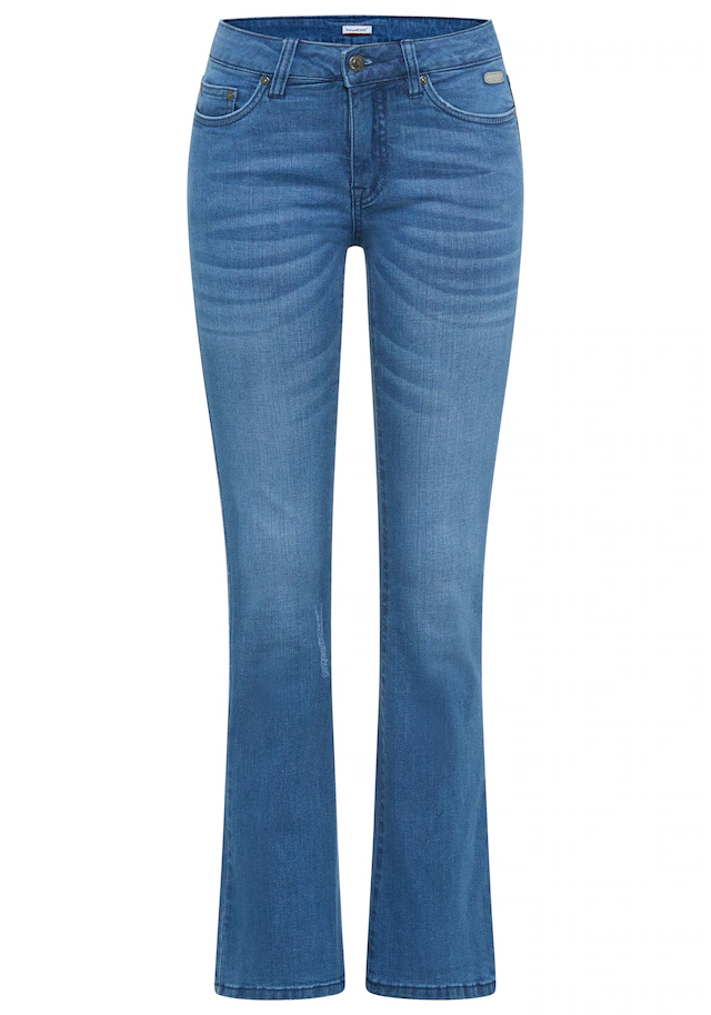 KangaROOS Bootcut-Jeans mit ausgestellter Beinform, aus Baumwolle und Elasthan