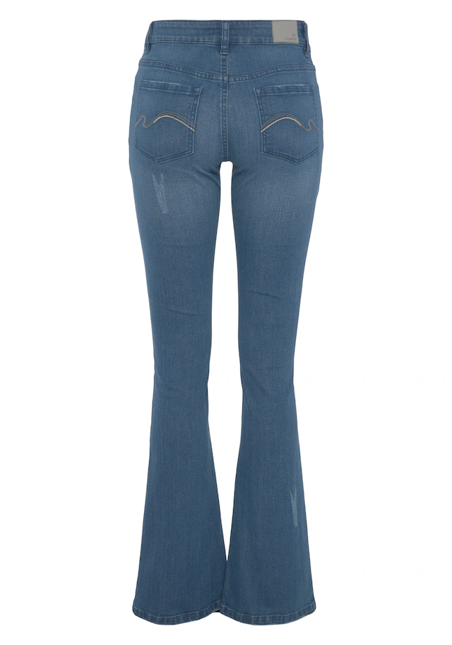 KangaROOS Bootcut-Jeans mit ausgestellter Beinform, aus Baumwolle und Elasthan
