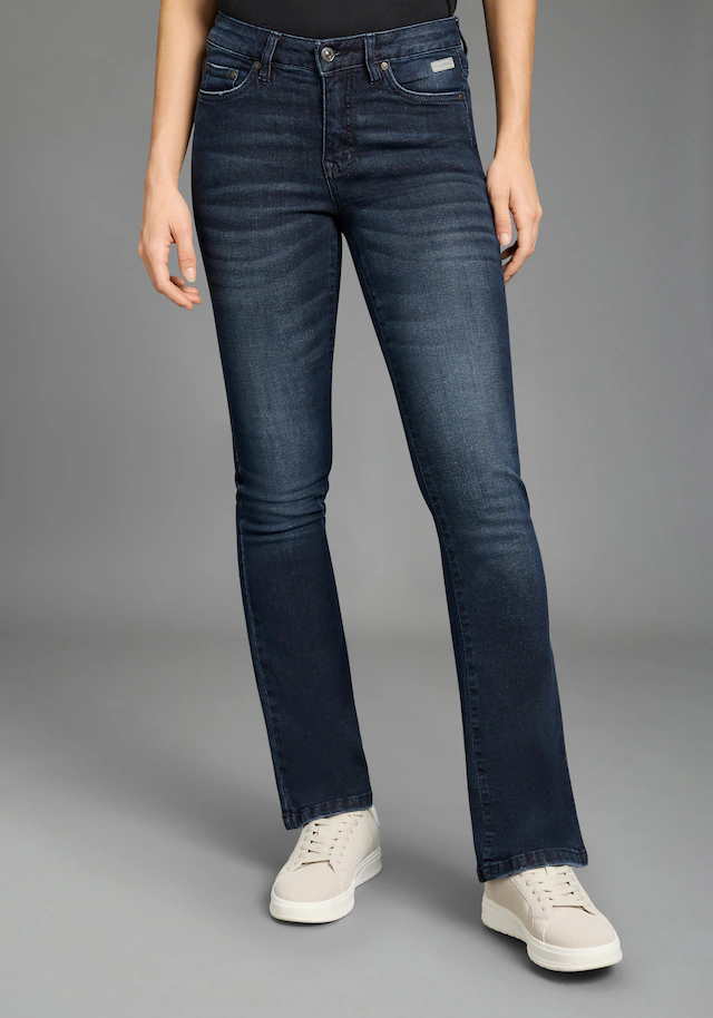 KangaROOS Bootcut-Jeans mit ausgestellter Beinform, aus Baumwolle und Elasthan