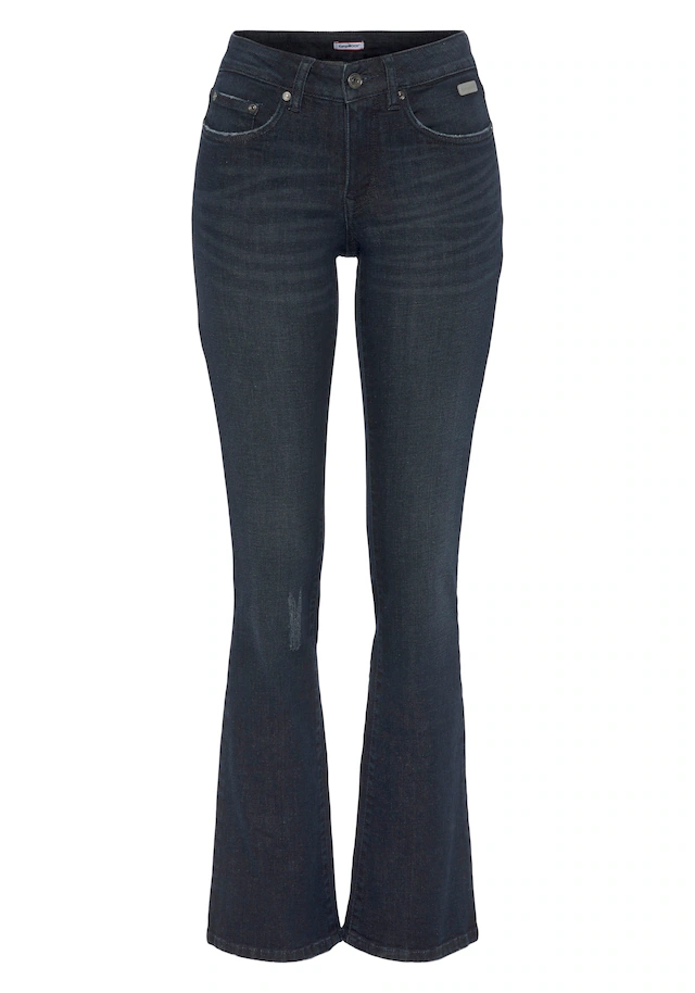 KangaROOS Bootcut-Jeans mit ausgestellter Beinform, aus Baumwolle und Elasthan