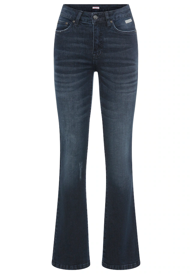 KangaROOS Bootcut-Jeans mit ausgestellter Beinform, aus Baumwolle und Elasthan
