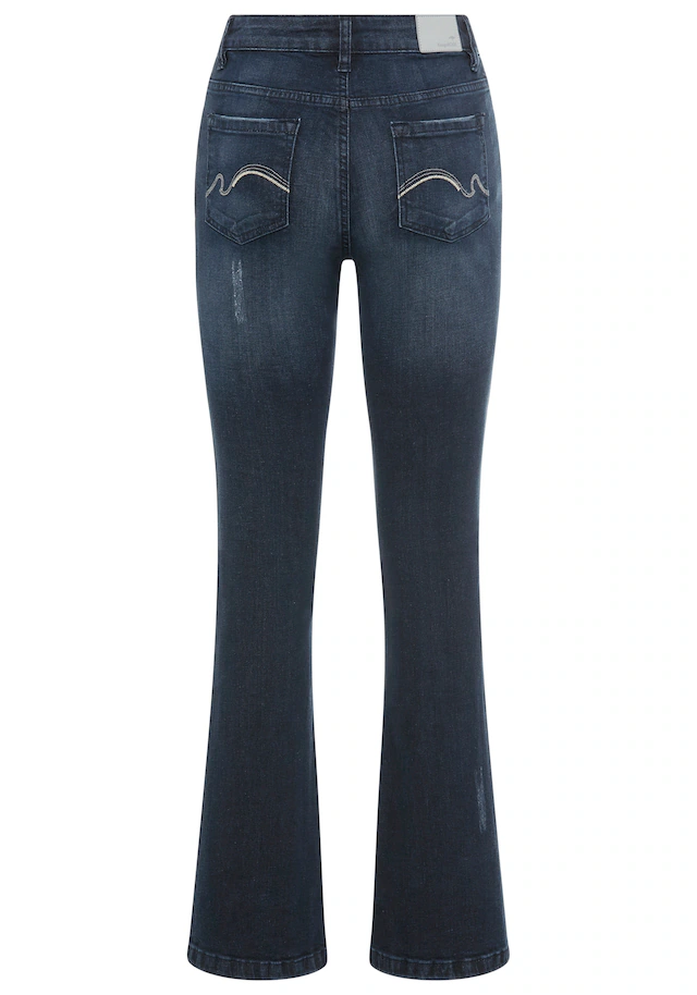 KangaROOS Bootcut-Jeans mit ausgestellter Beinform, aus Baumwolle und Elasthan