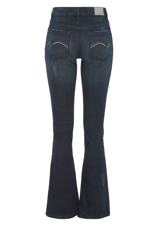 KangaROOS Bootcut-Jeans mit ausgestellter Beinform, aus Baumwolle und Elasthan