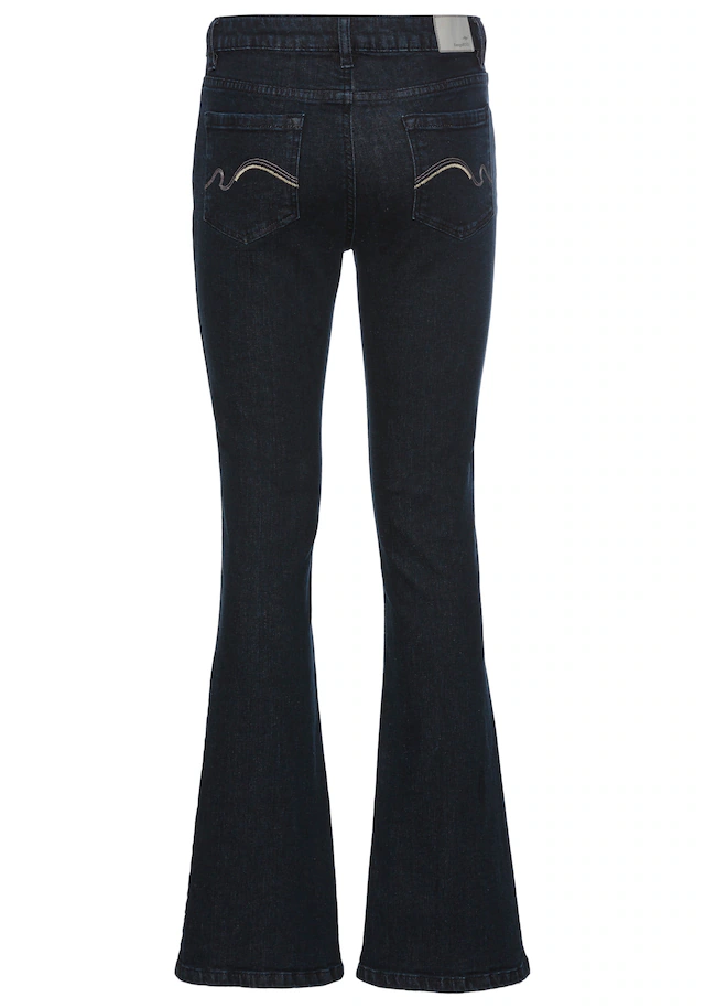 KangaROOS Bootcut-Jeans mit ausgestellter Beinform, aus Baumwolle und Elasthan