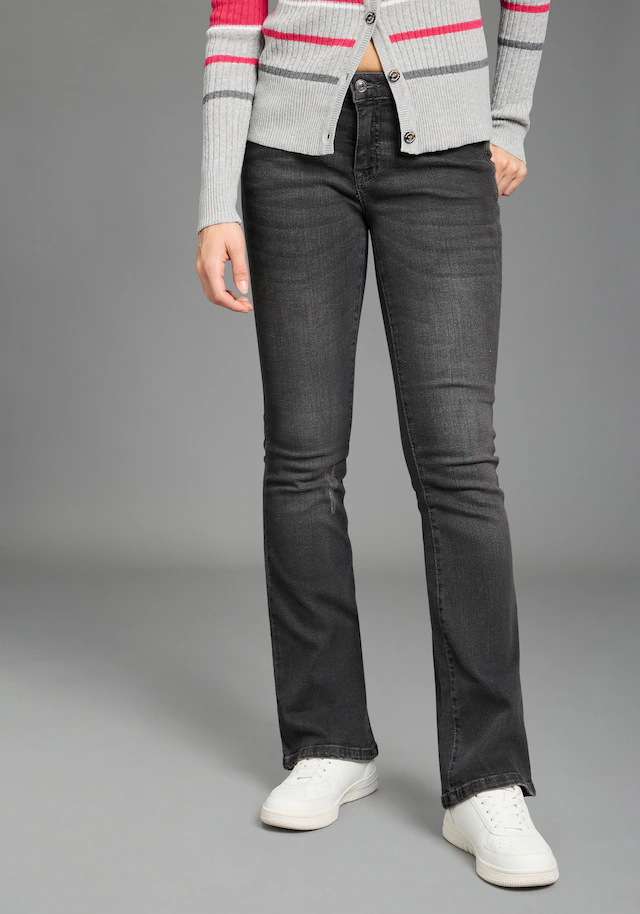KangaROOS Bootcut-Jeans mit ausgestellter Beinform, aus Baumwolle und Elasthan