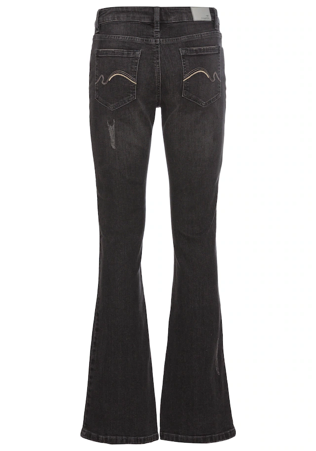 KangaROOS Bootcut-Jeans mit ausgestellter Beinform, aus Baumwolle und Elasthan